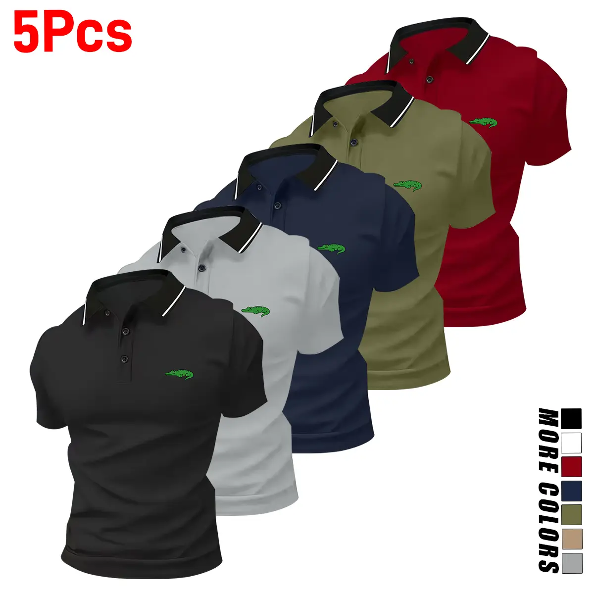 Black - Gray - Blue - Green - Red