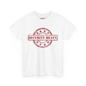 college Security Heavy Stamp Tee – Red Label Courtroom Edition | Quantum Drip Unisex Heavy Cotton Tee Casual Top Classic