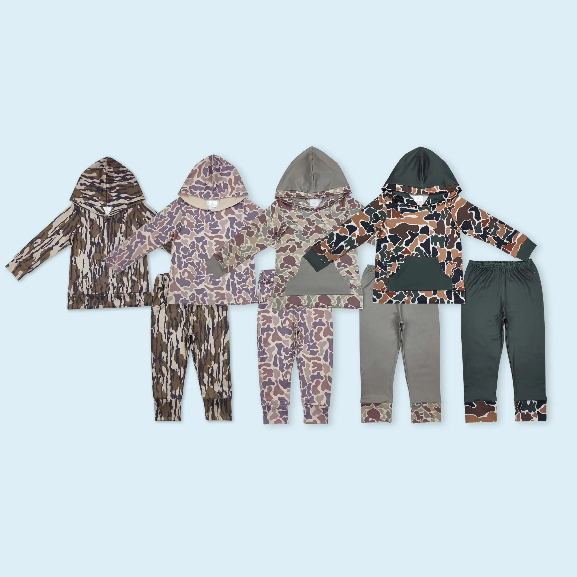 Camouflage kids boy hunting season hoodie outfits