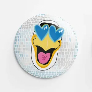 Eagle Disco Heart Eyes Button