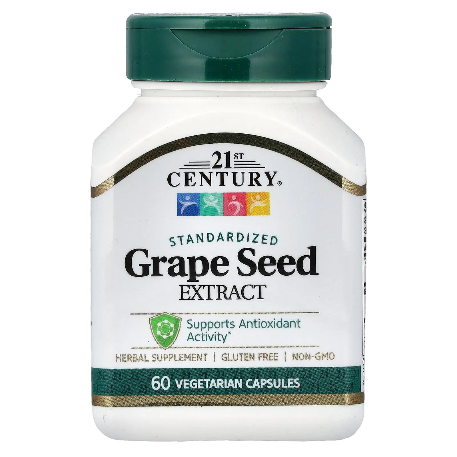 21st Century Grape Seed Extract, Standardized, 60 Vegetarian Capsules (50 mg per Capsule)