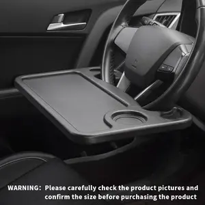 Multifunctional Car Steering Wheel Desk, Portable Dining Table and Laptop Tray, Suitable for In-Car Use