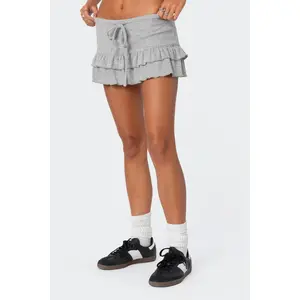 Delia Ruffled Terry Mini Skort