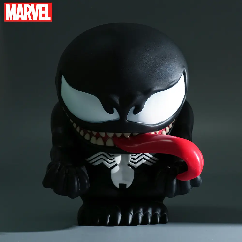 1PC Marvel Licensed Venom Piggy Bank Money Box Coin Box Saving Pot Cartoon Character Large Capacity Durable PVC Material Decorate Desktop Living Room Bedroom Friend Gifts Christmas Present MN-69187