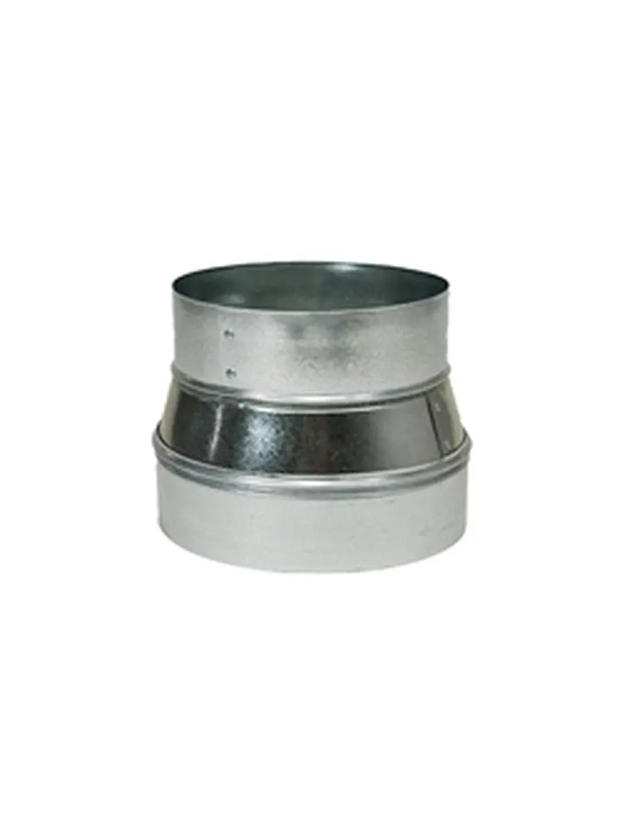 Galvanized Metal Pipe Fitting, 9 x 8 in. Plain Short Reducer, 28 Gauge Home Organizer Storage Accessory
