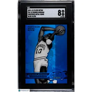 2011 Fleer Retro Dennis Rodman #PM-12 Precious Metal Gems Blue /50 SGC 8