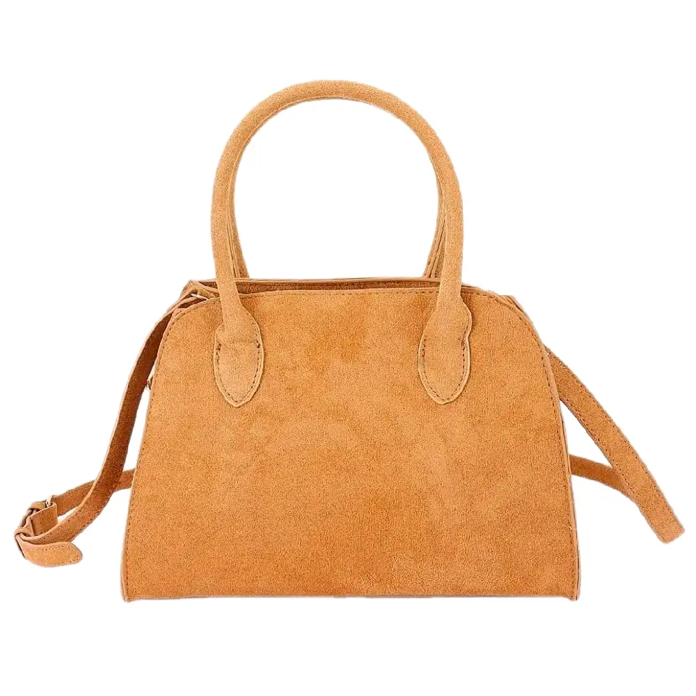 Faux Suede Tote Bag