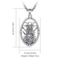 Oval CZ Triple Moon Goddess 