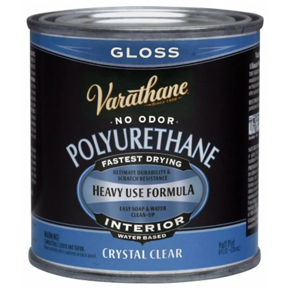 Rustoleum 200061H .5 Pint Gloss Interior Water-Based Diamond Polyurethane Finis, Half Pint Can
