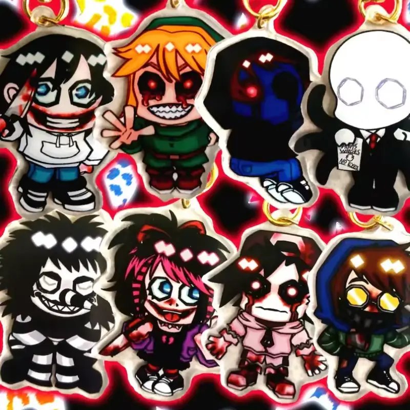 Creepypasta Acrylic Keychains, Halloween gifts