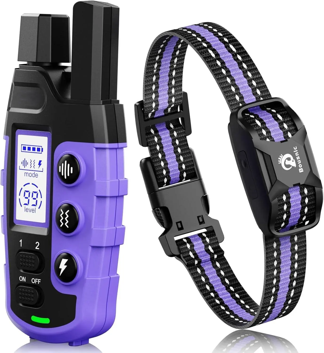 【NewYear2026】Rechargeable Dog Training Collar: 3300ft Remote, 3 Modes (Beep/Vibrate/Safe Shock) for 5-120lbs Dogs, Waterproof