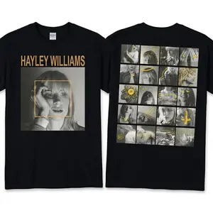 [MADE IN US] Hayley Williams Shirt, Vintage Alternative Rock Graphic Shirt, Indie Music Collage Shirt for Paramore Fans, Retro Concert Gift Shirt