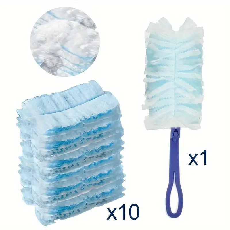 Reusable Duster Set, 1 Set Handheld Duster with Replacement Cloth, Multifunctional Household Cleaning Tool for Home, Furniture, Car, Keyboard, Duster Brush