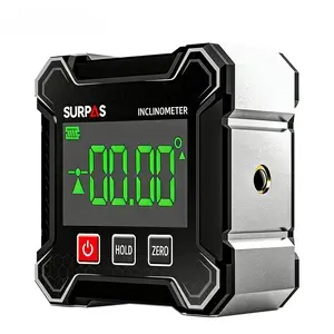 Agiufgs Magnetic Digital Angle Finder with Dual Laser Guide & 360° Magnetic Attachment Rechargeable Angle Meter for Woodworking Construction and Machinery