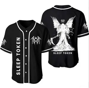 Full Print Sleep Token Baseball Jersey Jersey, Print Even In Arcadia Baseball Jersey Shirt, Print Baseball Jersey, Sport Jersey for Men and Women, Baseball Jersey Style
