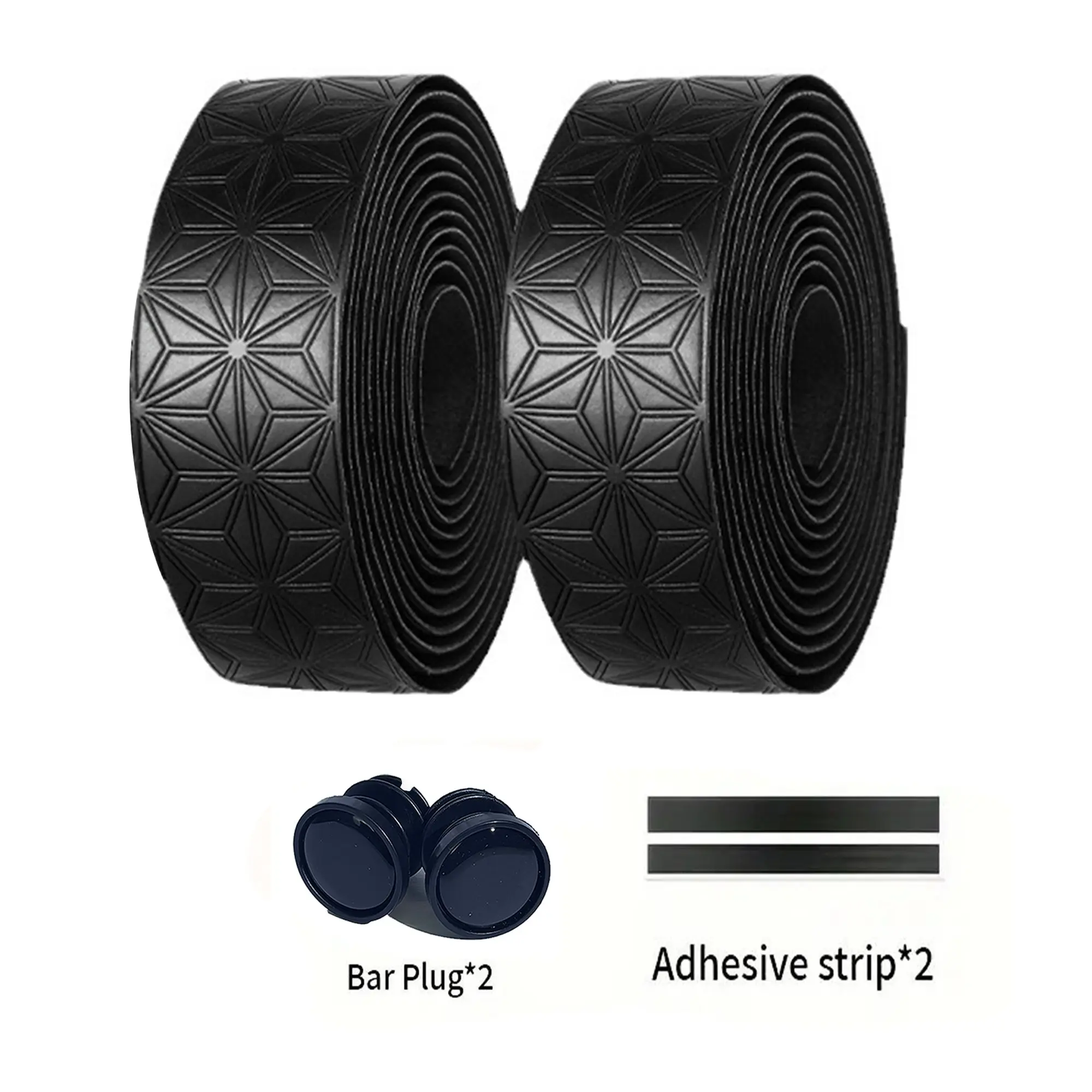 Anti-Slip Road Bike Handlebar Tape, PU Shock Absorbing Bike Handlebar Grips with Bar Ends, Durable Cycling Accessories, Bicycle Accessories, Bike Accessory