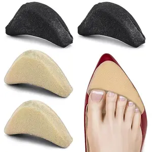 2 Pairs Soft Sponge Adjustable Shoe Filler Big Toe Plug Foot Brace Shoe Pads Unisex Shoe Too Big Inserts for High Heel Women Reusable Make Big Shoes Fit