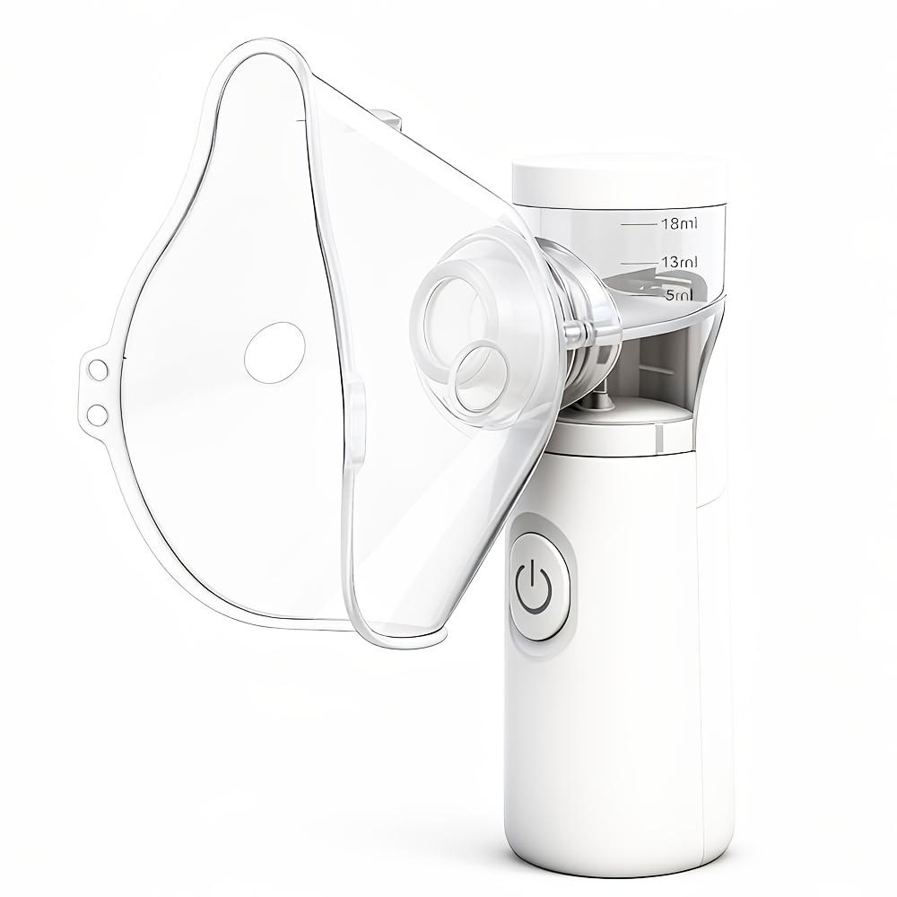 Portable Nebulizer, Quiet High-Efficiency Atomization, Rechargeable Comes with 2 Masks And 1 Mouthpiece, Ideal for Home/Work/Travel, Gift for Family Use