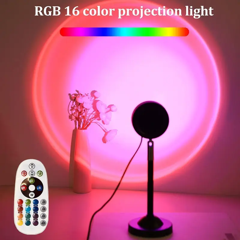 RGB Color Changing Projector Night Light, LED Projector Lamp with Remote Control, Room Lights, Ambient Light for Bedroom, Living Room, Home Decor #TOP PICKS 2