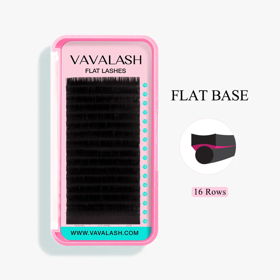 VAVALASH Classic False Eyelashes Extension Set with Adhesive - 0.15mm Mixed Ellipse Flat Lashes, Natural Glam Lash Extensions, C/CC/D Curves, Soft Casual False Eyelashes & Adhesives for Beginners,lash tech gift,familyfun