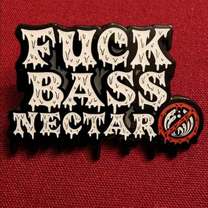 og fuckbassnectar enamel pin