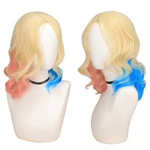 American TV Series Wednesday Anime Cos Wig Enid Sinkeler European and American Gradient Colored Chemical Fiber Wig fashion accessories Head Cover Wig synthetic Wigs for role player