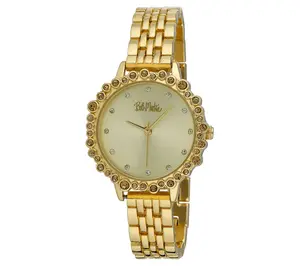 Bob Mackie Women's Crystal Dial & Bezel Watch