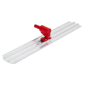 Professional Bull Float Concrete Finishing Tool - Aluminum Magnesium, Round Ends - Adjustable Bracket, 4 Quick-Connect Handles - Lightweight, Durable for Masonry, Cement - Specification: