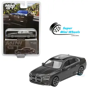 Mini GT 1:64 BMW i7 xDrive60 Dravit Grey #818 Diecast Car