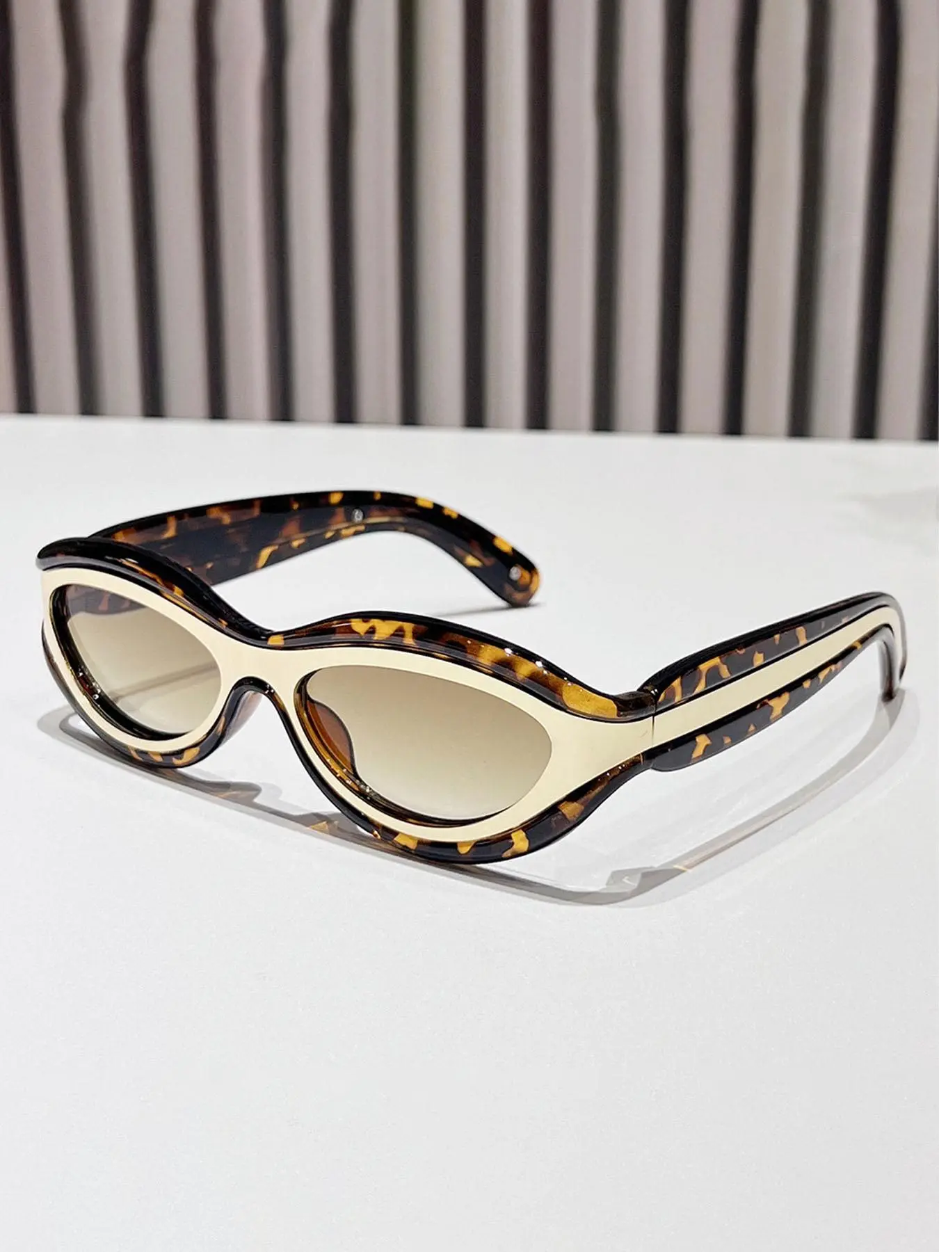 Unisex Fashionable Leopard Print Cat Eye Frame Sunglasses, Summer Trendy Casual Sunglasses for Everyday Use, Fashion Accessories for Outdoor Activities, Leopard Pattern Sunglasses, Trendy Styling Sunglasses