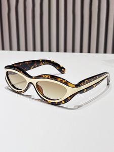 unisex fashionable leopard print cat eye frame sunglasses, summer trendy casual sunglasses for everyday use, fashion accessories for outdoor activities, girlfriend gifts