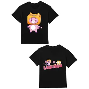 Lankybox Teen's T-Shirts Round Neck Short Sleeve Shirts Gifts For Boys & Girls Spring & Summer Gifts For Anime Fans