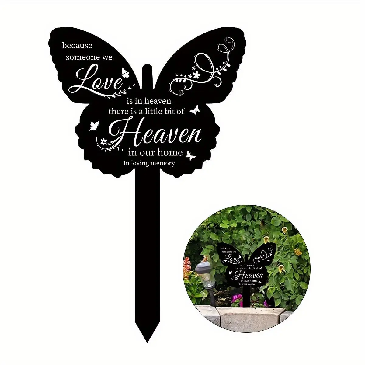 Memorial Plaque Stake, Waterproof Acrylic Condolence Headstone, Suitable for Cemetery Memorial Garden Stake, Home Decor