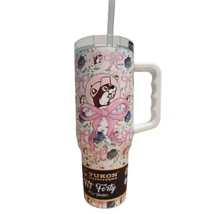 Buc-ee's 40oz Bows and Bonnets Floral Tumbler with Straw
