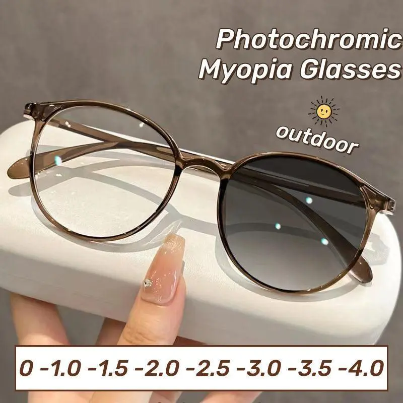 Retro Oval Glasses for Women, Small Anti-Blue Light Frames for Myopia Correction, Full Rim Eyewear for Unisex Wear