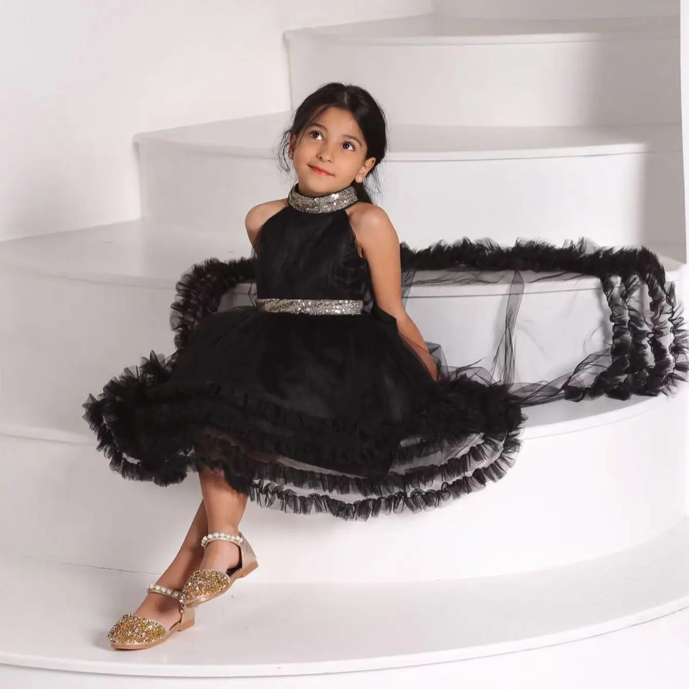 Mesh children's evening dress, princess dress, suitable for beauty  pageants, parties, family gatherings, and birthday parties under 6 years  oldgirl set girls clothes kids clothing - TikTok Shop