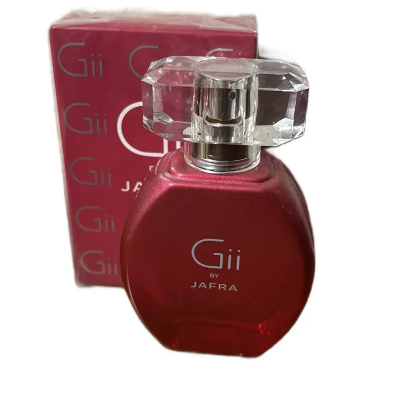 Gii by jafra eau de toilette 1.7 fl oz glass bottle and box red color for women