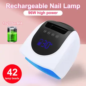 Cross-Border New Product 96W High-Power Charging Nail Art LED Wireless Battery UV Lamp Smart Sensor Nail Machine Suitable for Nail Salons