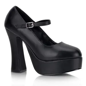 Demonia Dolly-50 Black Vegan Leather Platforms Demonia Dolly-50 Black Vegan Leather Platforms