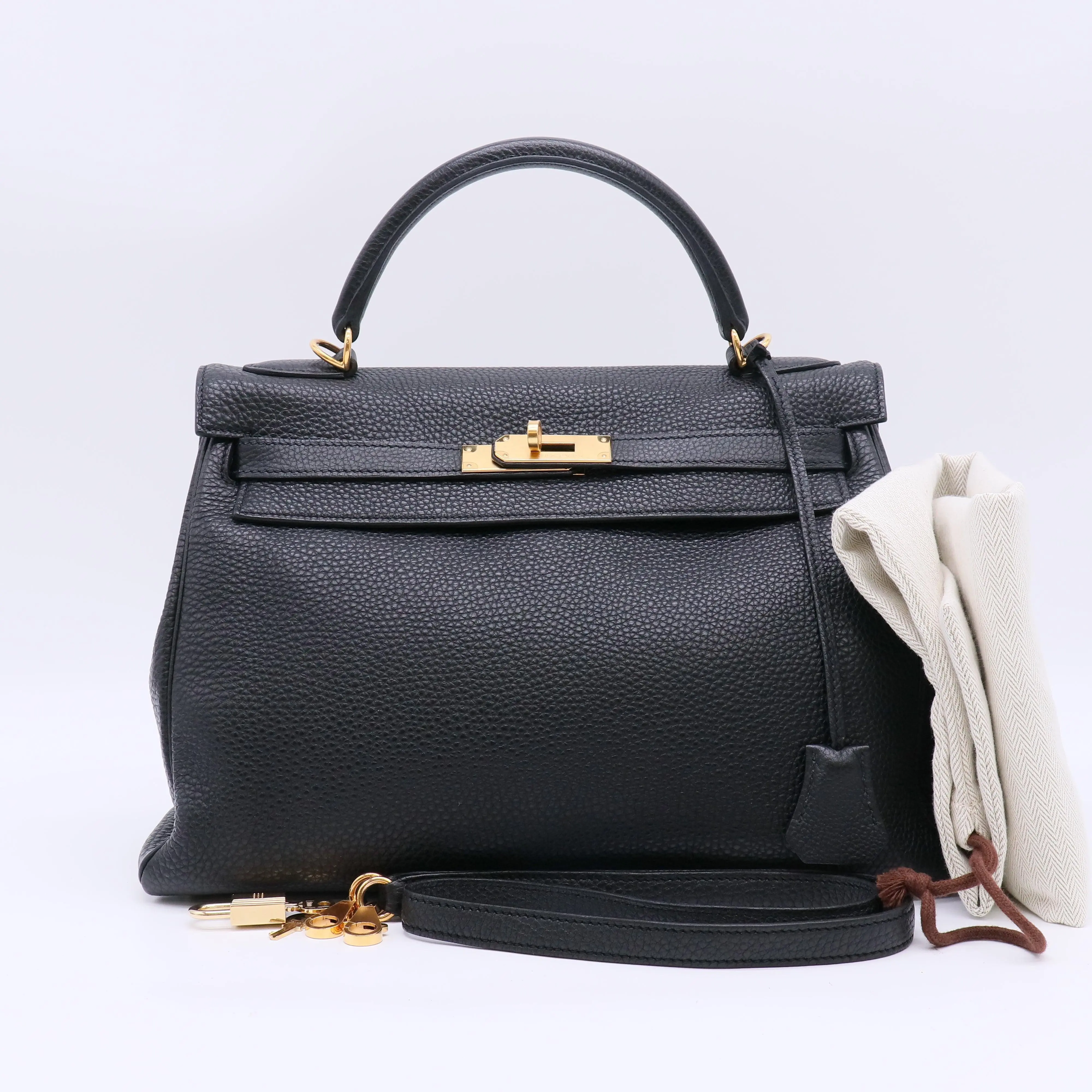 Pre-owned HERMÈS Leather Shoulder Bags Kelly Retourne 28 Bag B23261