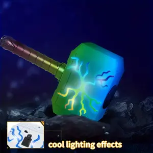 Christmas Toys, Dart-Blasting Hammer Toys Gun With Lights -Toys For Boys, Kids Roleplay Toy Thunder