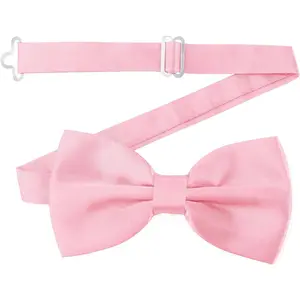 Men Bow Tie Adjustable Length Wedding Male Fashion Boys Satin Bowties