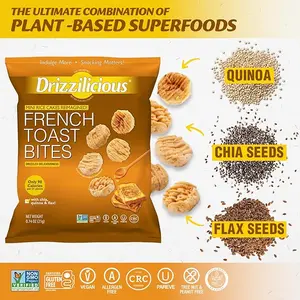 48 Pack - Drizzilicious French Toast - Mini Rice Cakes Reimagined 0.74Oz - 21g