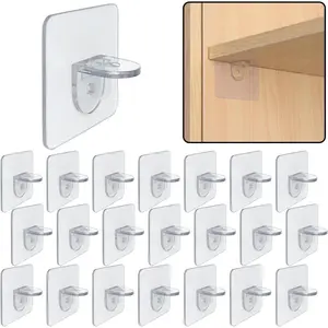 20 count Plastic Shelf Support Peg,Self Adhesive Bracket,Partition Pin for Furniture Kitchen Cabinet Book Shelves Closet Brackets Clapboard Layer