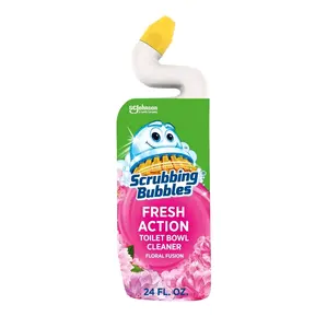 Scrubbing Bubbles Fresh Action Toilet Bowl Cleaner, Floral Fusion, 1 Squeeze Bottle, 24 oz