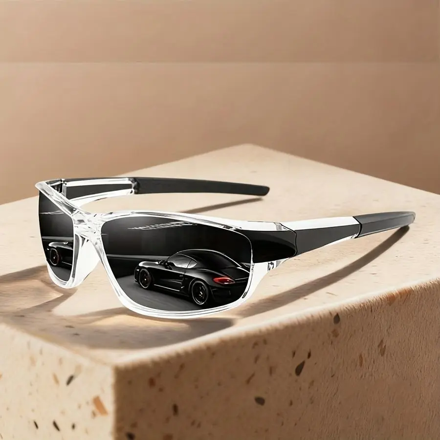 Unisex Nylon 2-Tone Full Rim Non-Prescription Eyeglass Frames - Luxury Brand Designer Look, Classic Retro Style, Ideal for Driving