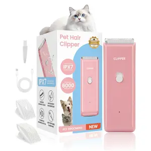 Pet Clippers for Dog Hair Grooming Low Noise, Rechargeable Cordless Cat Shaver with Ceramic Blade,Portable Pet Hair Trimmer for Matted & Long Hair,Small Dog Grooming Clippers for Dogs & Cats, Pet Grooming Tool,Waterproof, low noise pet shaver