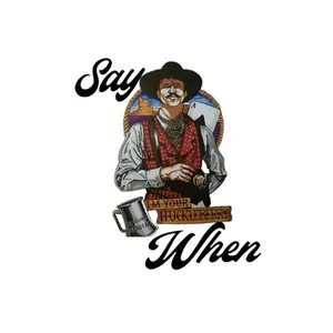 Doc Holliday Say When Sticker, Western Cowboy Movie Quote Vinyl Decal for Laptop, Water Bottle, Car, Funny Retro Cowboy Decor, Durable Waterproof Sticker Gift for Men & Movie Fans