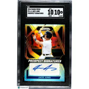 Jace Jung SGC 2024 Panini Prizm #PS JJ Prospect Sigs. Silver Detroit Tigers 10