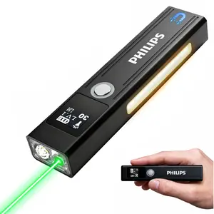 Philips SFL6256 Rechargeable LED Flashlight, 1200 Lumen High-power Magnetic Portable Tactical Handheld Light, Waterproof Emergency Camping Flashlight with 9 Modes